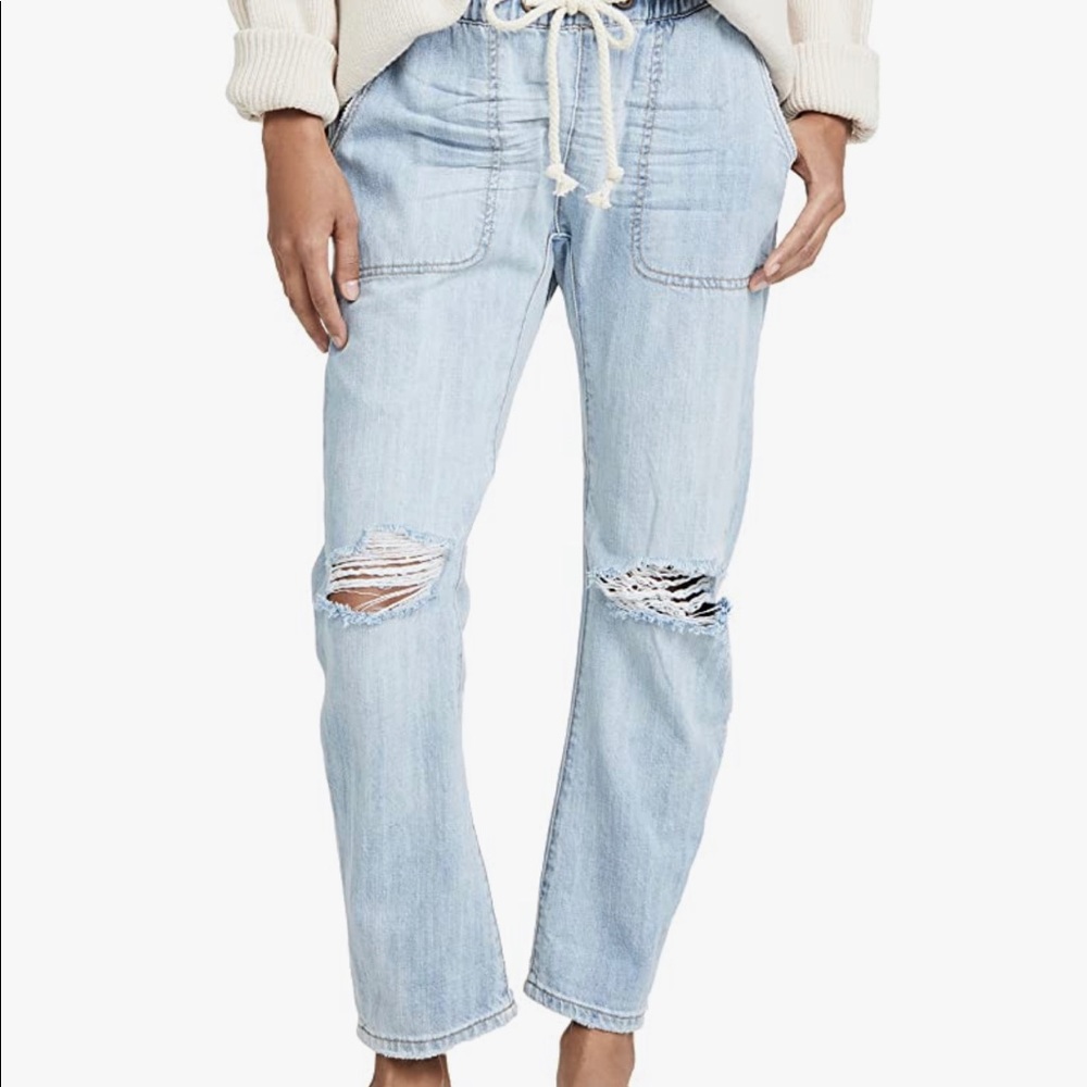 One Teaspoon Shabbie Distressed Boyfriend Jeans Size Small